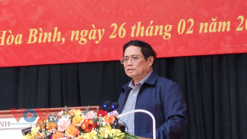 Thủ tướng Phạm Minh Chính làm việc với lãnh đạo tỉnh Hòa Bình - Ảnh 2.