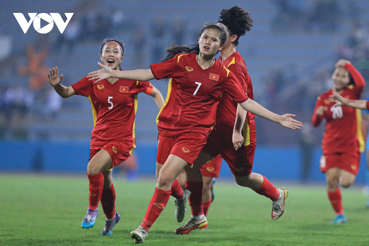 Nhật Lan ghi bàn đẹp mắt, U20 nữ Việt Nam tiến bước ở vòng loại châu Á - Ảnh 10.