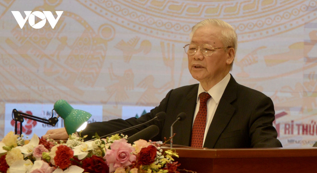 Toàn văn phát biểu của Tổng Bí thư nhân 60 năm Bác Hồ gặp mặt đội ngũ trí thức - Ảnh 1.