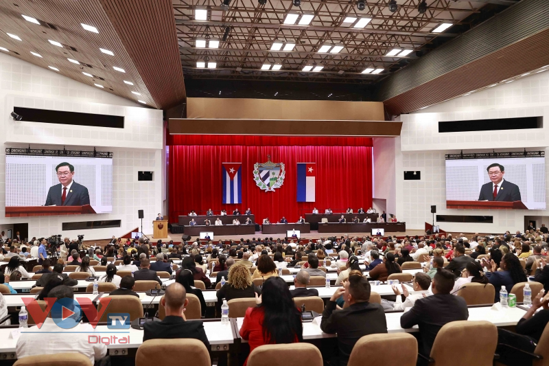 Chủ tịch Quốc hội Vương Đình Huệ phát biểu tại phiên họp toàn thể của Quốc hội Cuba - Ảnh 4.