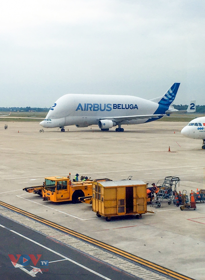 Ngắm máy bay siêu vận tải của hãng Airbus lần đầu đáp ở sân bay Đà Nẵng  - Ảnh 7.