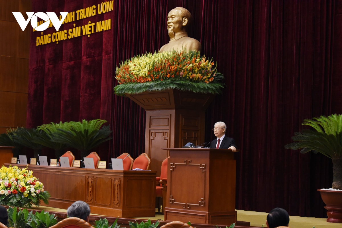 Toàn cảnh phiên bế mạc Hội nghị giữa nhiệm kỳ BCH Trung ương Đảng khóa XIII - Ảnh 5.