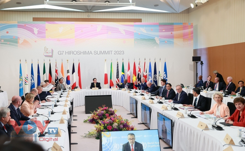 Thủ tướng Phạm Minh Chính phát biểu tại Hội nghị thượng đỉnh G7 mở rộng - Ảnh 1.