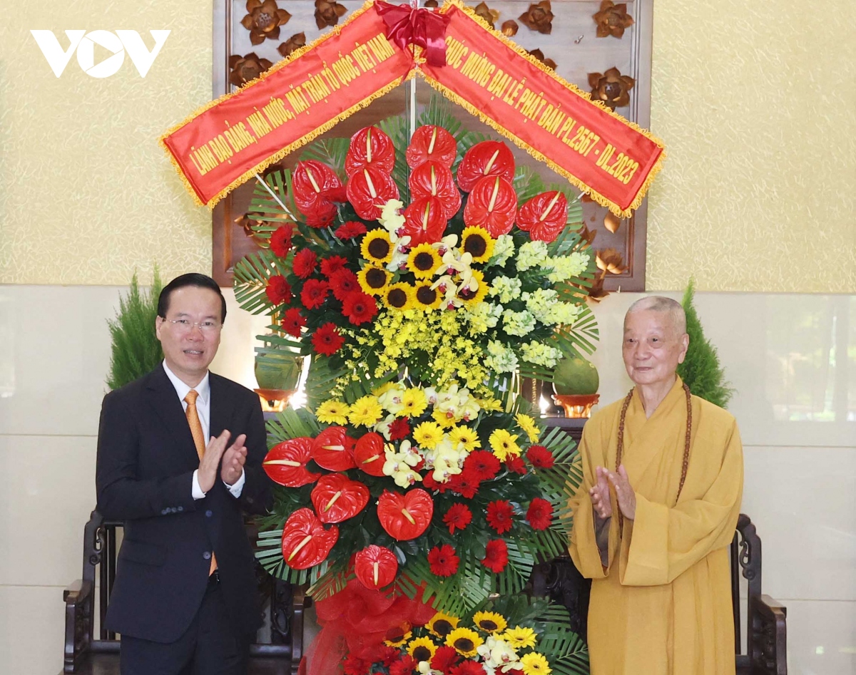 Chủ tịch nước chúc mừng Đại lễ Phật đản tại Thành phố Hồ Chí Minh - Ảnh 1.