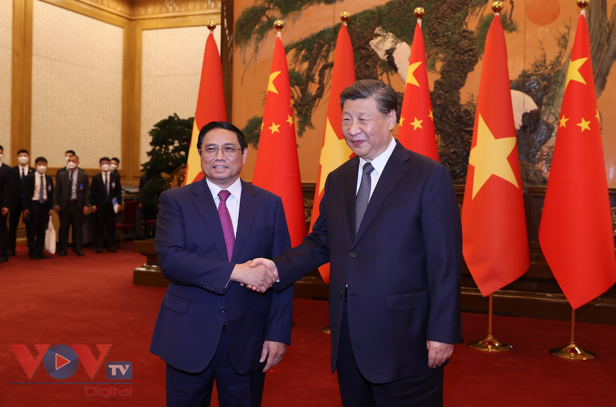 Thủ tướng Phạm Minh Chính hội kiến Tổng Bí thư, chủ tịch nước Trung Quốc Tập Cận Bình - Ảnh 3.