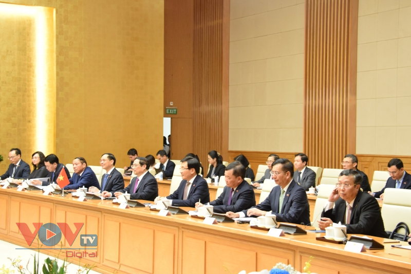 Thủ tướng Chính phủ Phạm Minh Chính đón và Hội đàm với Thủ tướng Malaysia Anwar Ibrahim - Ảnh 9.
