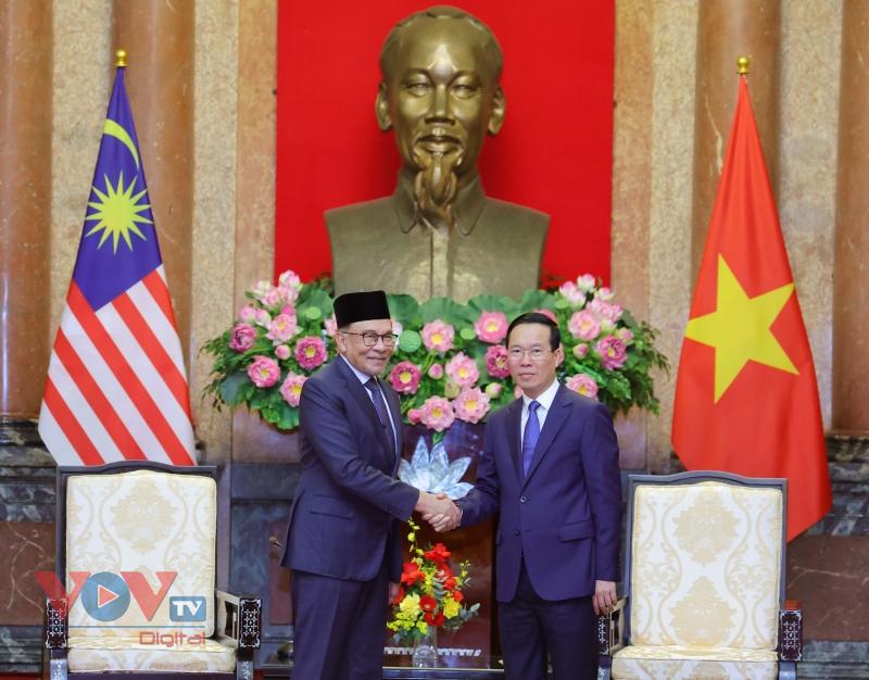 Chủ tịch nước Võ Văn Thưởng tiếp Thủ tướng Malaysia - Ảnh 1.