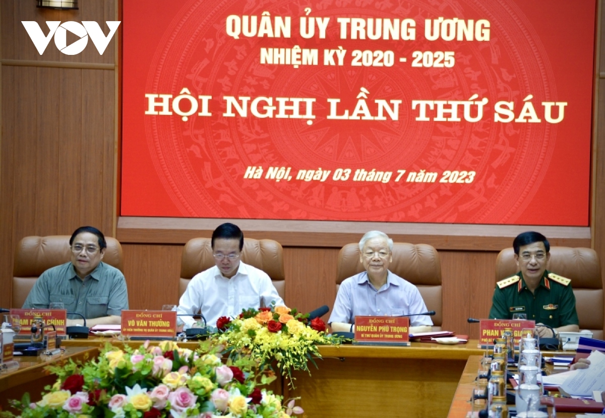 Tổng Bí thư Nguyễn Phú Trọng chủ trì hội nghị Quân ủy Trung ương 6 tháng đầu năm - Ảnh 6.