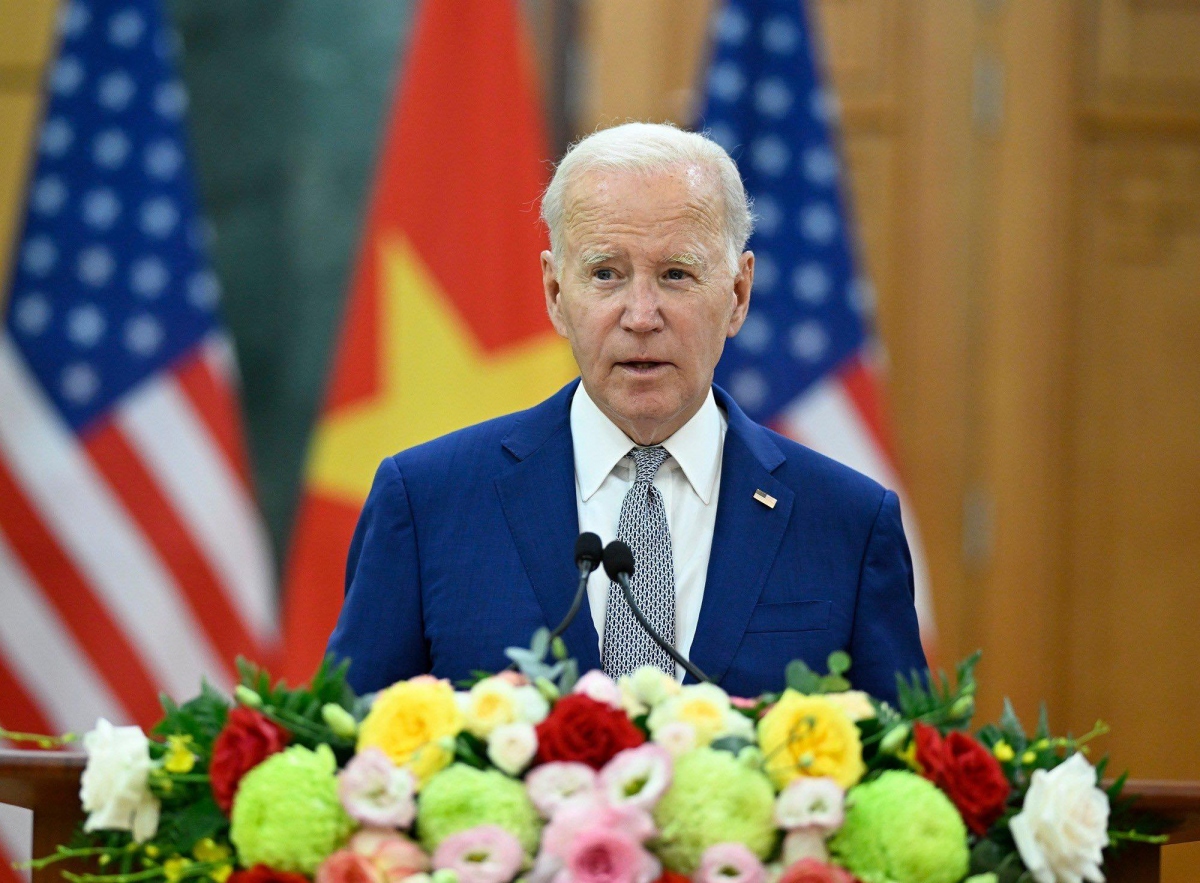 Tổng thống Mỹ Biden rời Hà Nội kết thúc chuyến thăm cấp Nhà nước Việt Nam - Ảnh 1.