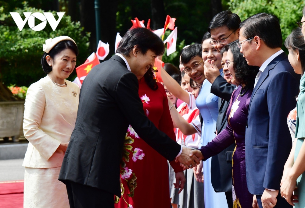 Phó Chủ tịch nước Võ Thị Ánh Xuân chủ trì lễ đón Hoàng Thái tử Nhật Bản - Ảnh 4.