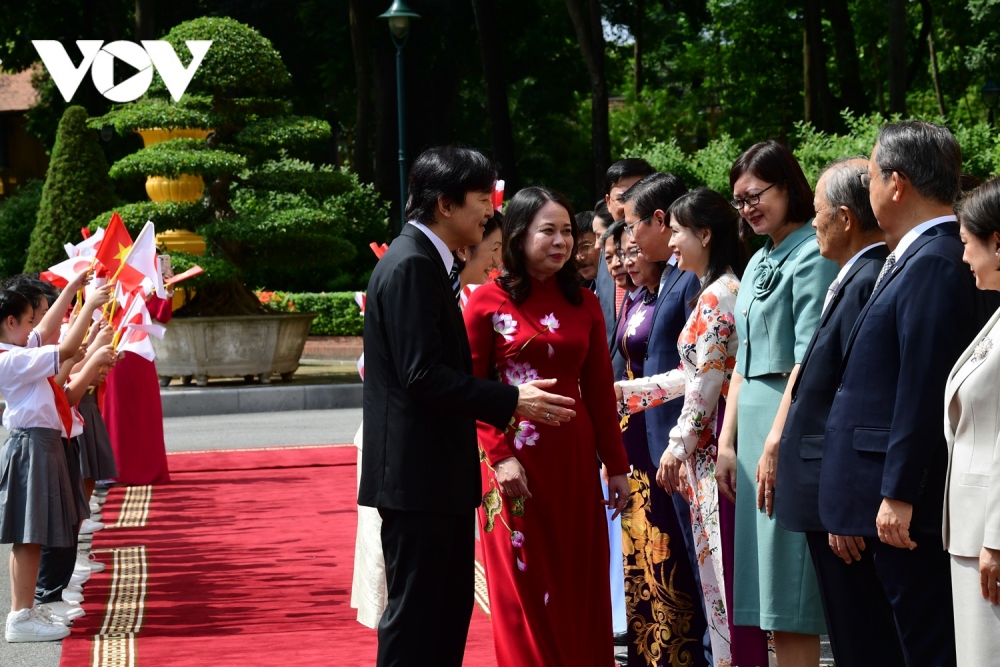 Phó Chủ tịch nước Võ Thị Ánh Xuân chủ trì lễ đón Hoàng Thái tử Nhật Bản - Ảnh 5.