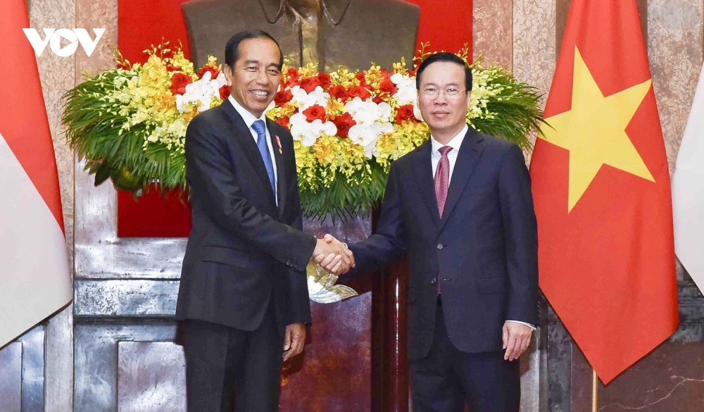 Toàn cảnh lễ đón Tổng thống Indonesia thăm cấp Nhà nước tới Việt Nam- Ảnh 5.