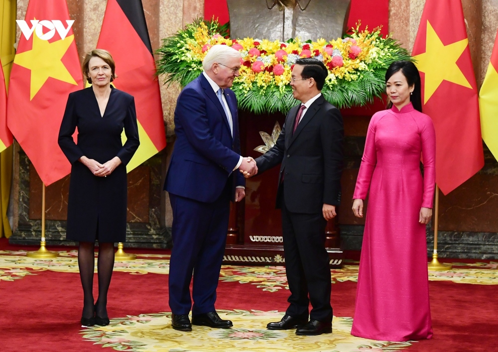 Toàn cảnh Lễ đón Tổng thống Đức thăm cấp Nhà nước tới Việt Nam- Ảnh 5.