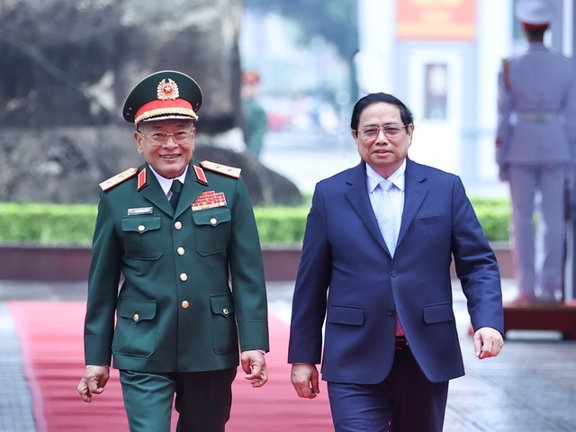 Thủ tướng Phạm Minh Chính thăm, chúc Tết, kiểm tra công tác sẵn sàng chiến đấu Tổng cục II- Ảnh 1.