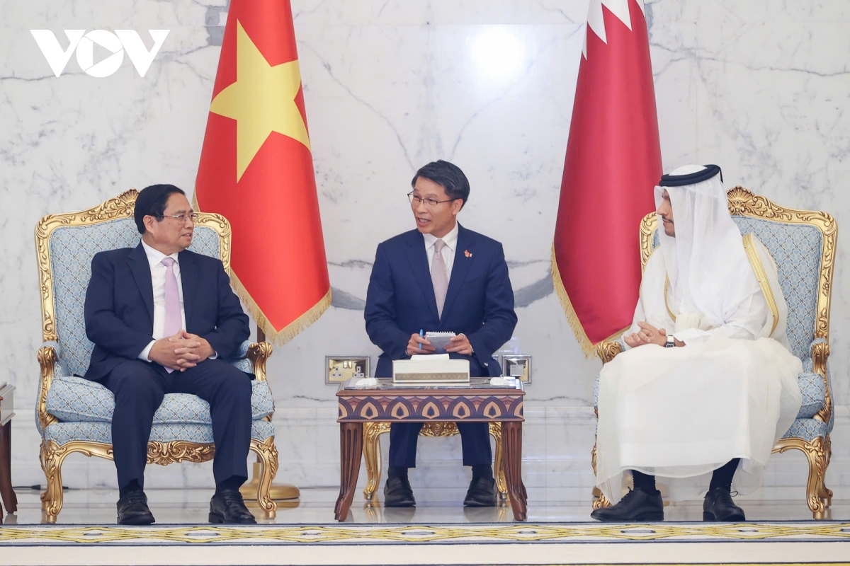 Thủ tướng Phạm Minh Chính hội đàm với Thủ tướng Qatar, nhất trí sớm nâng quan hệ lên tầm cao mới- Ảnh 1.