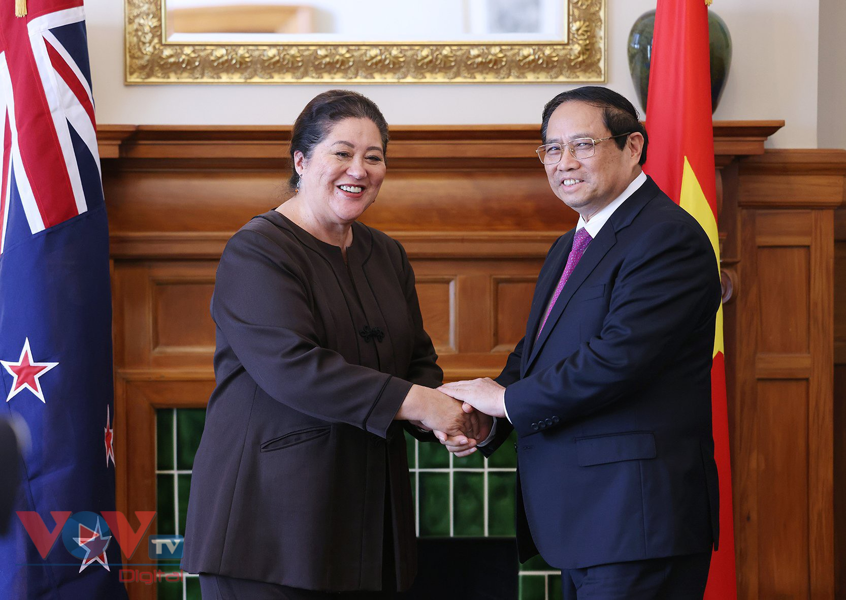 Thủ tướng Phạm Minh Chính hội kiến Chủ tịch Quốc hội và Toàn quyền New Zealand  - Ảnh 4.