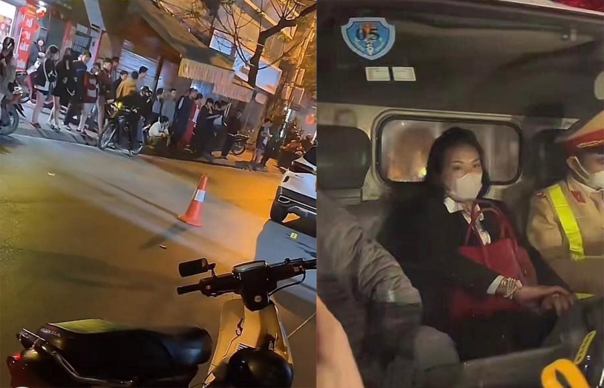 Nữ tài xế say xỉn tự nhận là cháu lãnh đạo sau khi va chạm với xe máy- Ảnh 2.