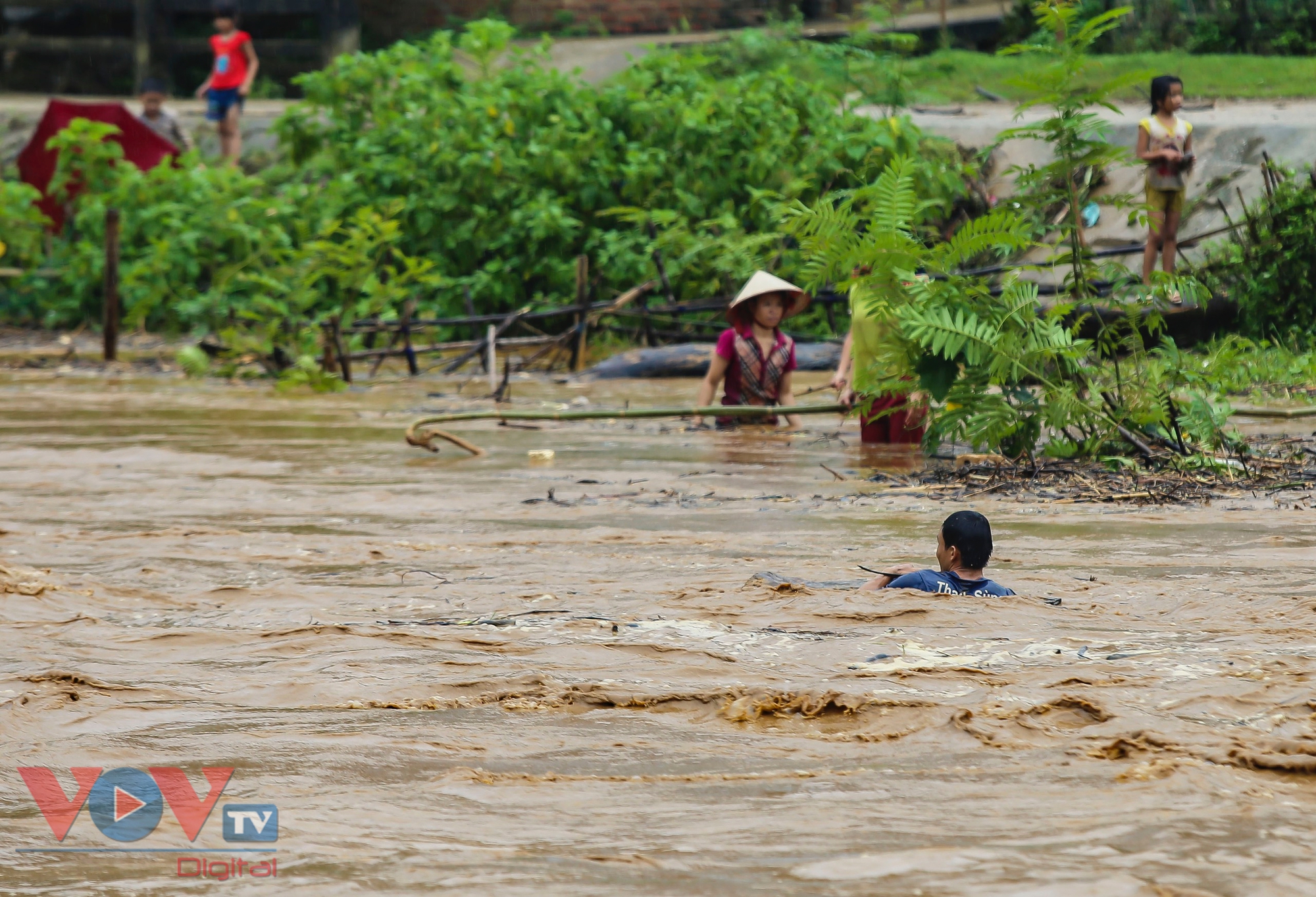 Mặc nước lũ cuồn cuộn, người dân Điện Biên vẫn đua nhau đi vớt củi, bắt cá- Ảnh 9.