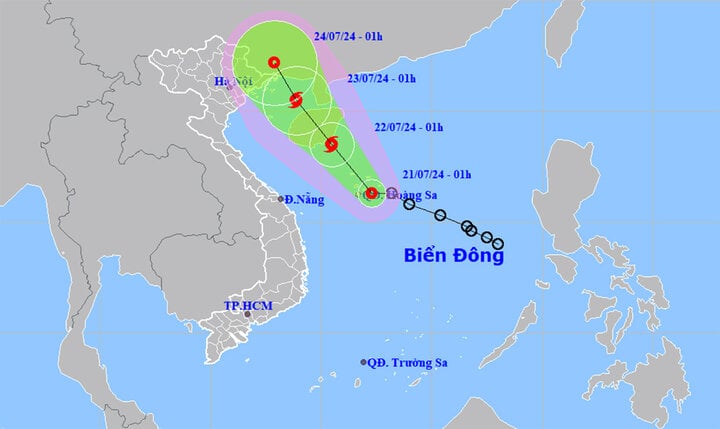 Áp thấp nhiệt đới trên vùng biển quần đảo Hoàng Sa, cả nước mưa lớn- Ảnh 1.