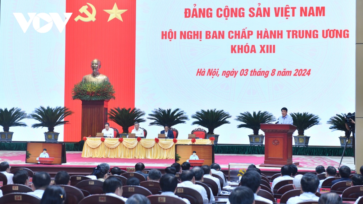 Hình ảnh phiên bế mạc Hội nghị Ban Chấp hành Trung ương khóa XIII- Ảnh 2.