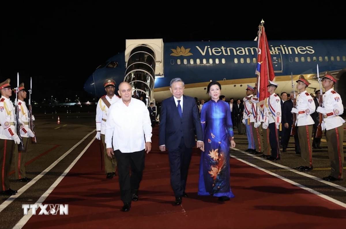 Tổng Bí thư, Chủ tịch nước Tô Lâm tới La Habana, bắt đầu chuyến thăm Cuba- Ảnh 1.