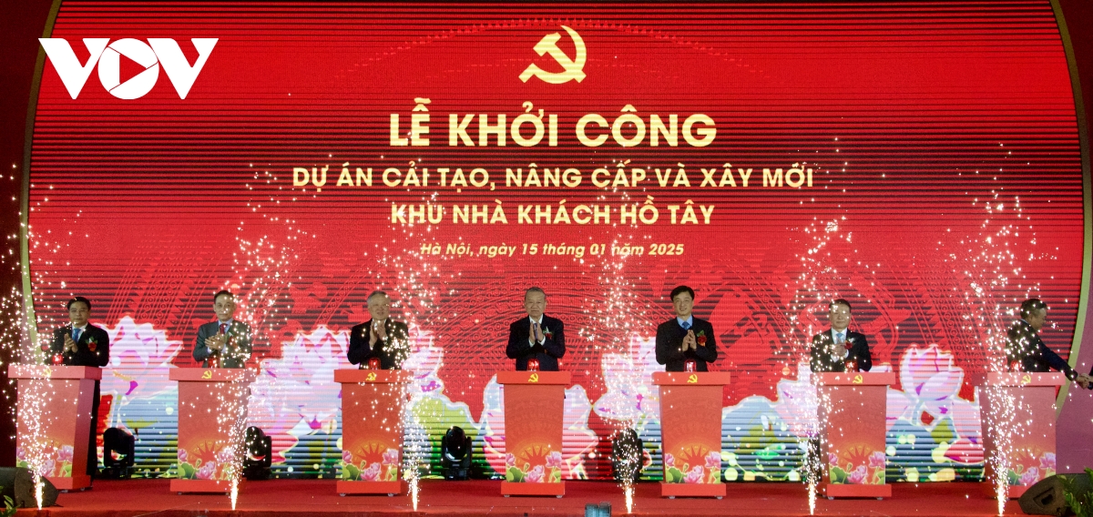 Tổng Bí thư dự Lễ khởi công cải tạo, nâng cấp và xây mới Khu Nhà khách Hồ Tây- Ảnh 2.