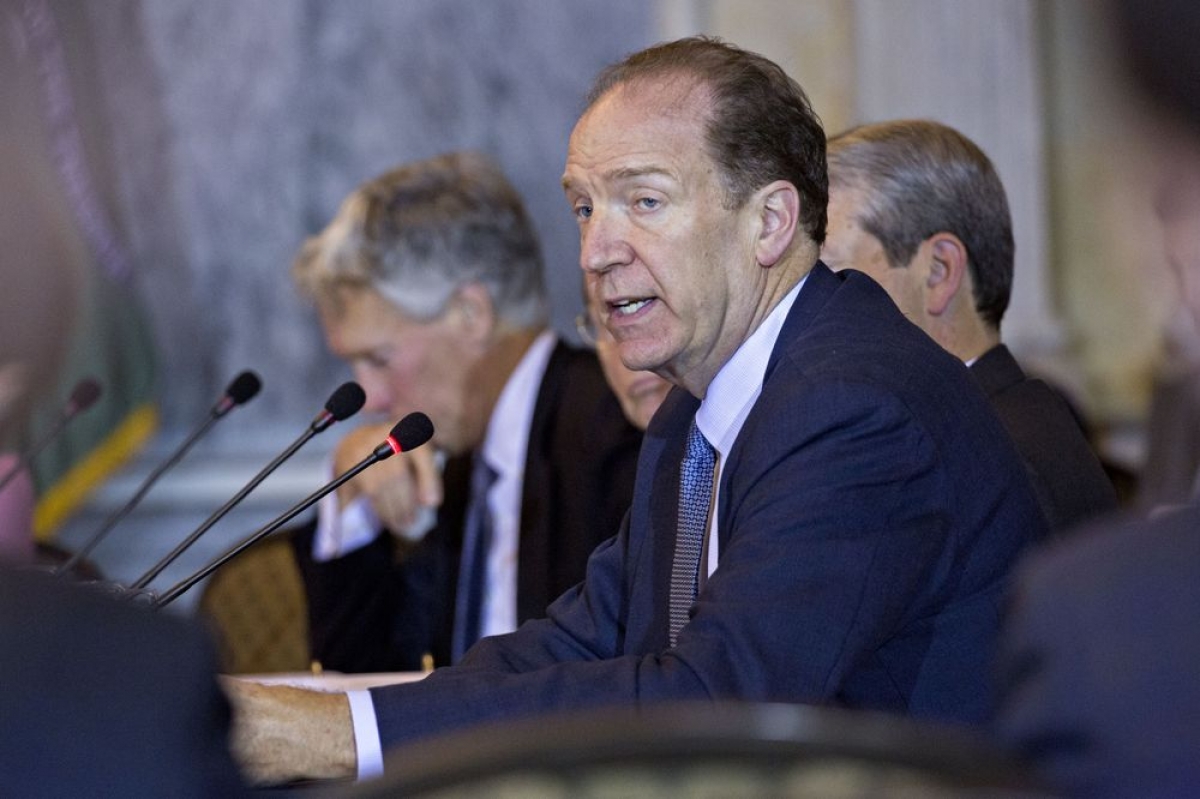 Chủ tịch Ngân hàng thế giới David Malpass. (Ảnh: Andrew Harrer/Bloomberg).