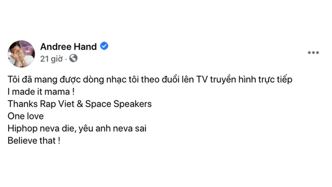 Tiết mục của Andree ở chung kết Rap Việt có ca từ nhạy cảm - Ảnh 2.