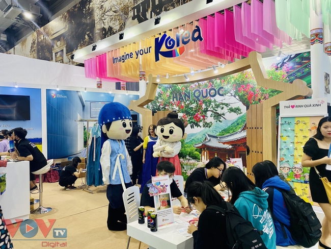 Gian hàng Hàn Quốc tại Hội chợ Du lịch Quốc tế Việt Nam (VITM 2020) thu hút rất đông du khách