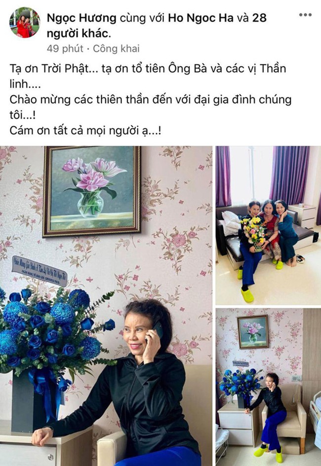 Hà Hồ sinh đôi trai gái, mẹ ruột túc trực bên giường, hội bạn thân Lý Quí Khánh đến bệnh viện chúc mừng - Ảnh 2.