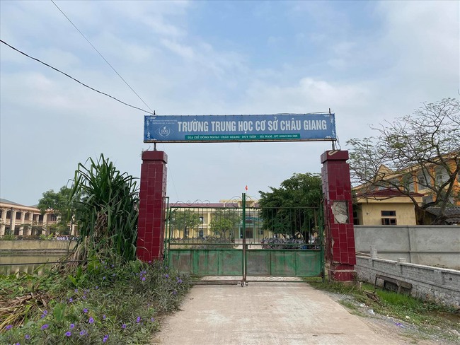 Trường THCS Châu Giang - nơi xảy ra xô xát