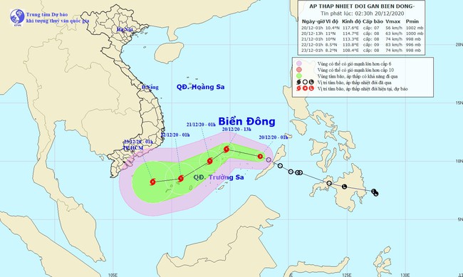 Áp thấp nhiệt đới trên Biển Đông chiều nay mạnh lên thành bão - Ảnh 1.