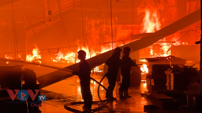 Cháy dữ dội tại công ty gỗ ở Bình Dương - Ảnh 3.