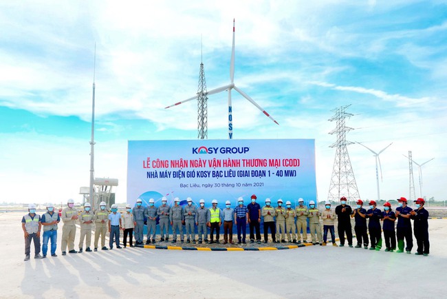 Nhà máy Điện gió Kosy Bạc Liêu chính thức vận hành, phát điện thương mại - Ảnh 1.