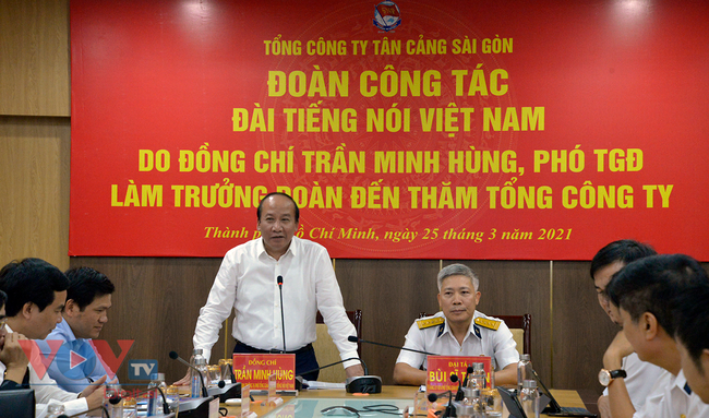Đoàn công tác Đài Tiếng nói Việt Nam làm việc với Tổng Công ty Tân Cảng Sài Gòn - Ảnh 5.