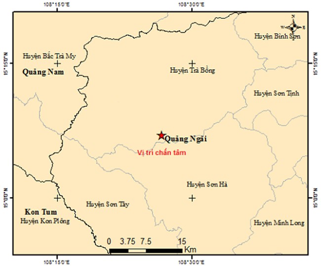 Liên tiếp xảy ra 2 trận động đất tại Quảng Ngãi - Ảnh 2.