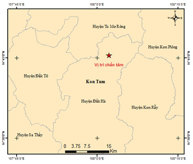 Liên tiếp xảy ra 2 trận động đất tại tỉnh Kon Tum - Ảnh 1.