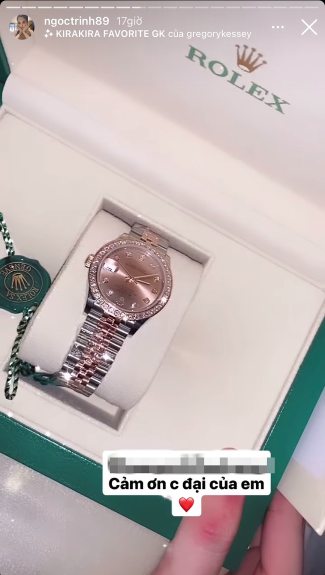 Ngọc Trinh được tặng đồng hồ Rolex đắt đỏ cho 'đỡ buồn' sau khi bị mất trộm 13 tỷ - Ảnh 1.