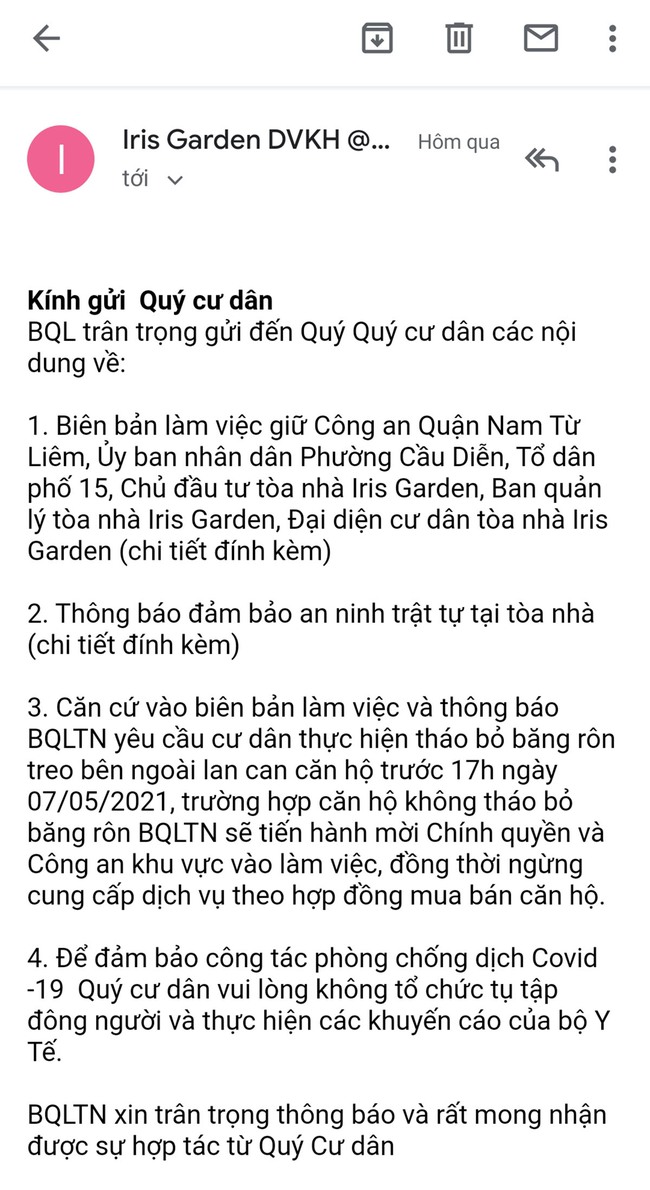 Cư dân chung cư Iris Garden: 'Vimefulland lừa dối khách hàng' - Ảnh 16.