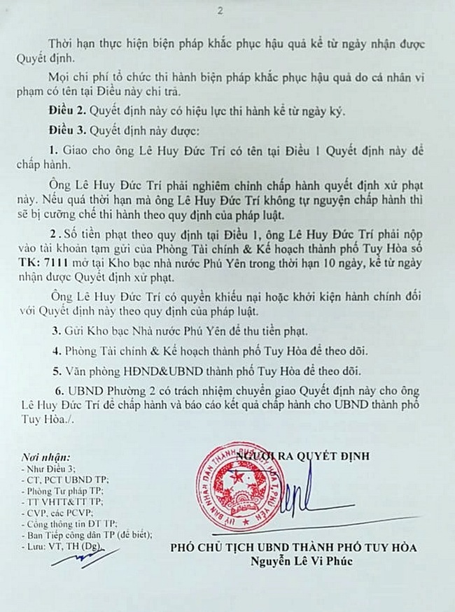 Phú Yên: Xử phạt vi phạm hành chính 7,5 triệu đồng đối với trường hợp trốn cách ly y tế tại nhà - Ảnh 2.