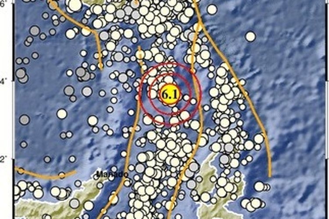 Indonesia: Động đất 6,1 độ richter rung chuyển quần đảo Talaud, phía bắc Sulawesi - Ảnh 1.