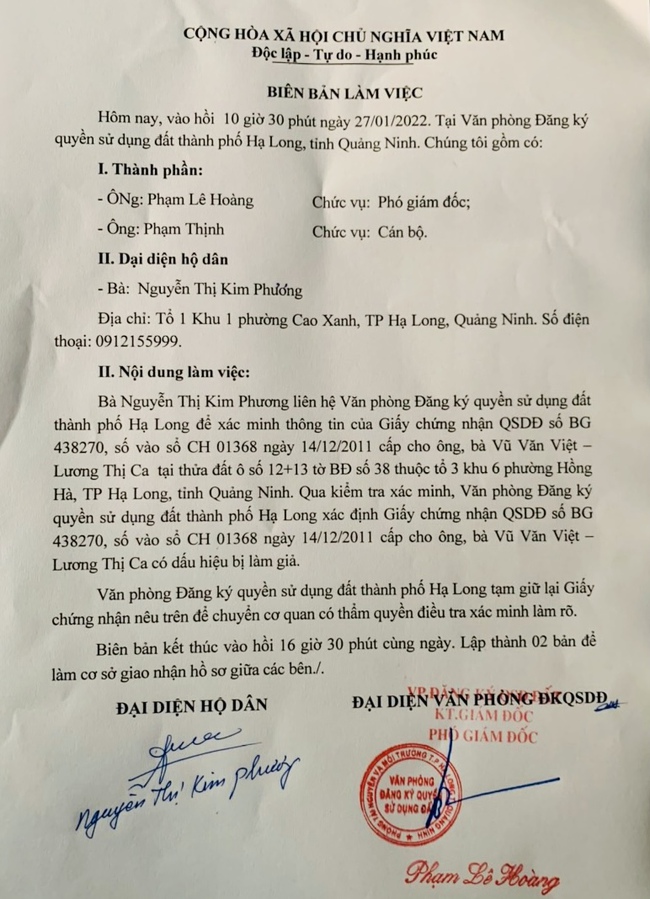 Bí ẩn đằng sau câu chuyện 'mất đất - mất tiền' ở Quảng Ninh (kỳ 3): Nghi vấn làm giả Giấy chứng nhận QSDĐ để vay tiền rồi 'biệt tích' - Ảnh 1.