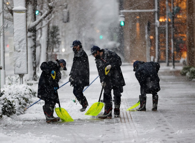 Nhật Bản dự báo tuyết rơi dày tại Tokyo và các khu vực xung quanh - Ảnh 1.