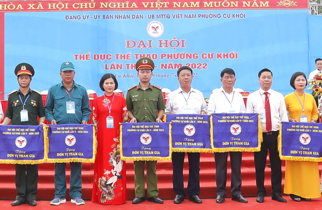 Quận Long Biên: Phường Cự Khối tổ chức Đại hội Thể dục Thể thao lần thứ V, năm 2022 - Ảnh 1.