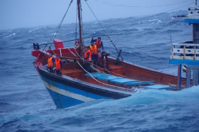 Vẫn chưa liên lạc được với tàu cá chở 16 thuyền viên trên vùng biển Bình Thuận - Ảnh 1.