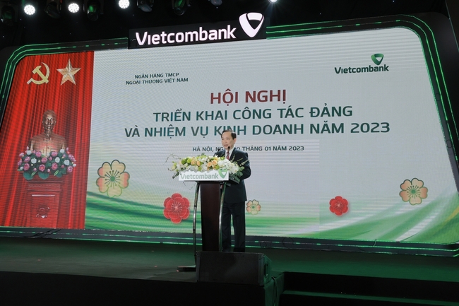 Vietcombank tổ chức thành công Hội nghị triển khai công tác Đảng và nhiệm vụ kinh doanh năm 2023 - Ảnh 1.