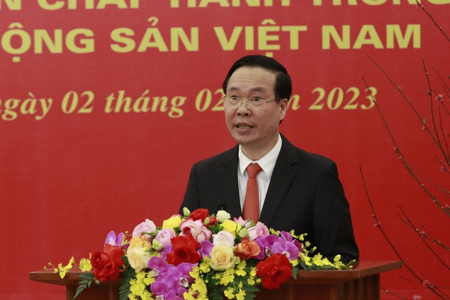 Phát biểu của đồng chí Võ Văn Thưởng tại Lễ trao Huy hiệu 55 năm tuổi Đảng tặng Tổng Bí thư Nguyễn Phú Trọng  - Ảnh 1.