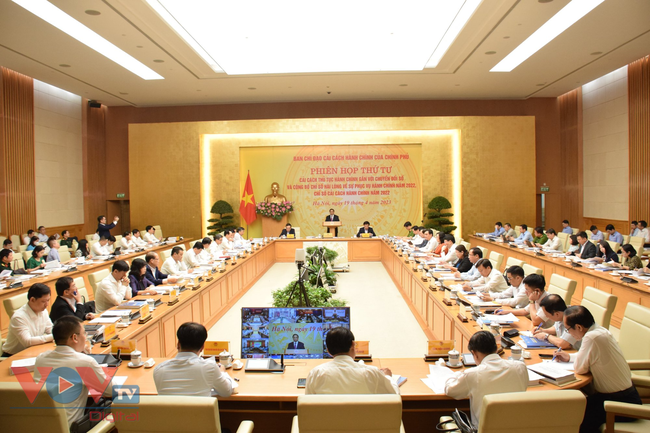 Thủ tướng Chính phủ Phạm Minh Chính chủ trì Phiên họp thứ 4 của BCĐ CCHC của Chính phủ - Ảnh 1.