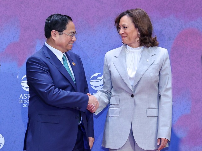 Thủ tướng Chính phủ Phạm Minh Chính gặp Phó Tổng thống Hoa Kỳ Kamala Harris - Ảnh 1.