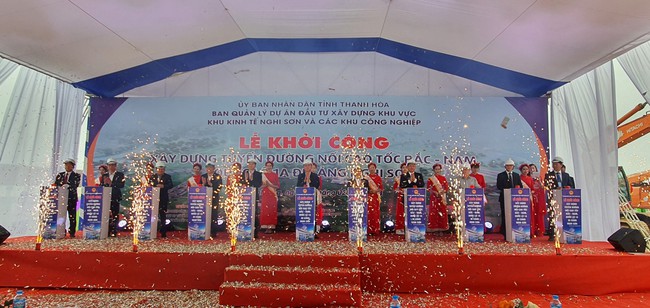 Thanh Hoá: Khởi công tuyến đường nối Cao tốc Bắc Nam với Cảng Nghi Sơn hơn 1.300 tỷ đồng- Ảnh 1.
